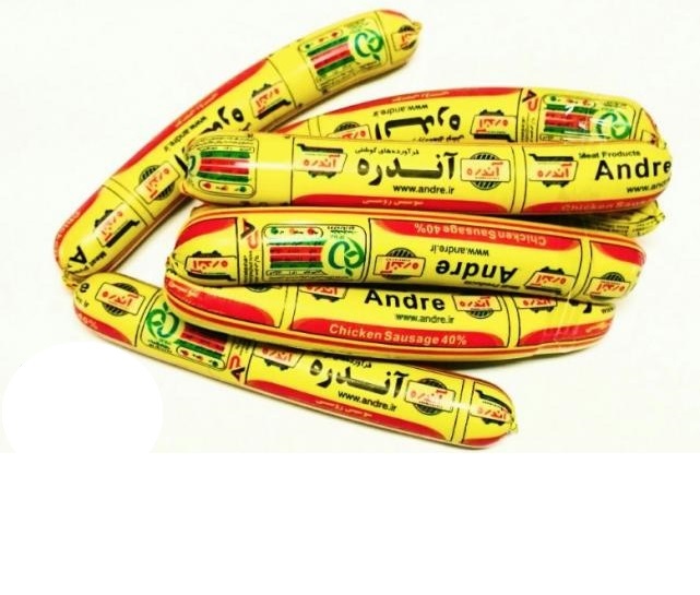 سوسیس روسی 40 درصد گوشت مرغ  آندره وزن یک کیلوگرم